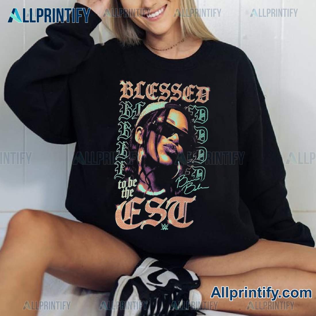 Bianca Belair Blessed To Be The Est Unisex T-shirt-a ocGwmEC