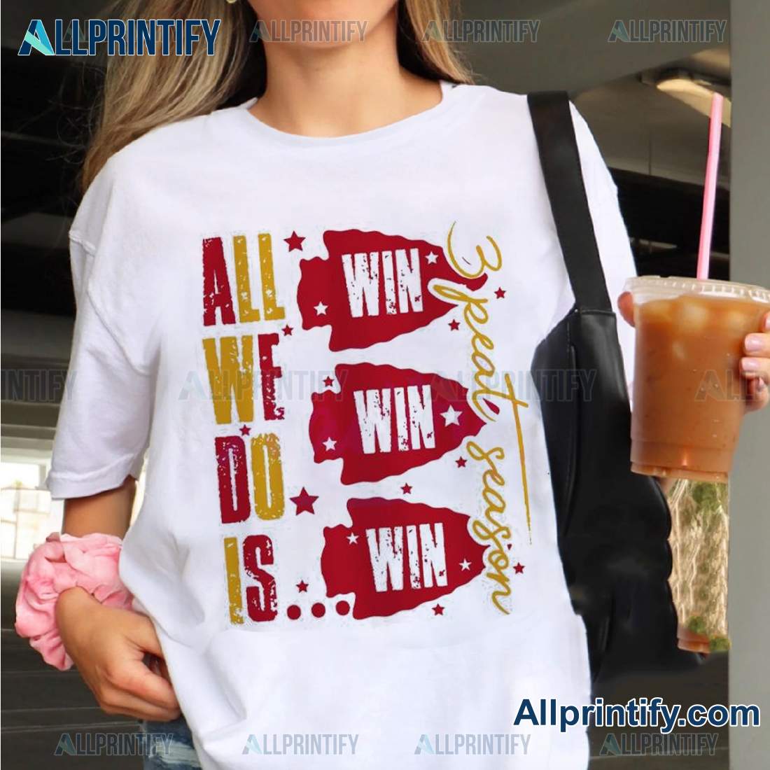 Kansas City Chiefs All We Do Is Win Win Win 3 Peat Season Unisex Shirt q27tsrZ