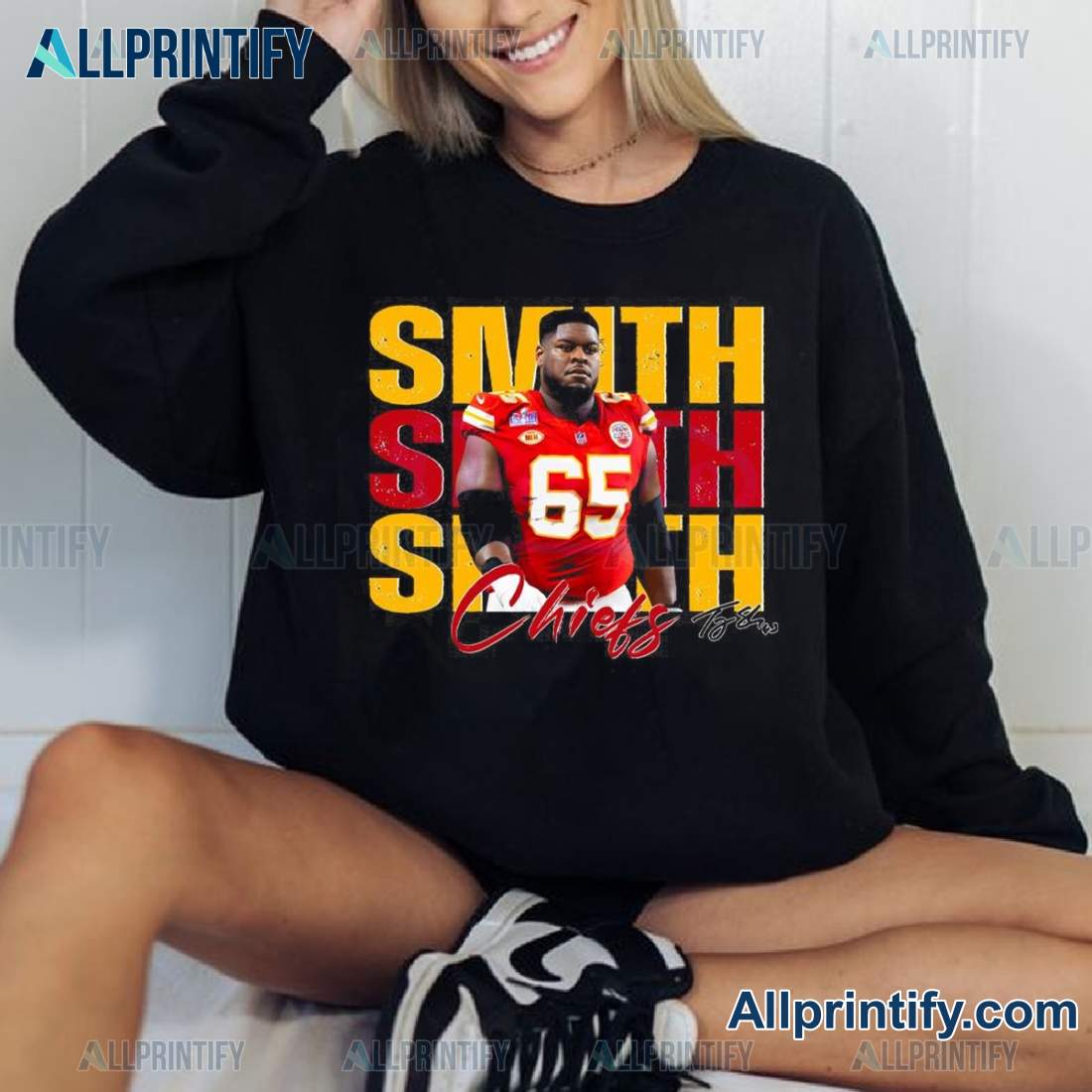 Kansas City Chiefs Trey Smith 65 Super Bowl 2025 Unisex Shirt p2CG1Ax