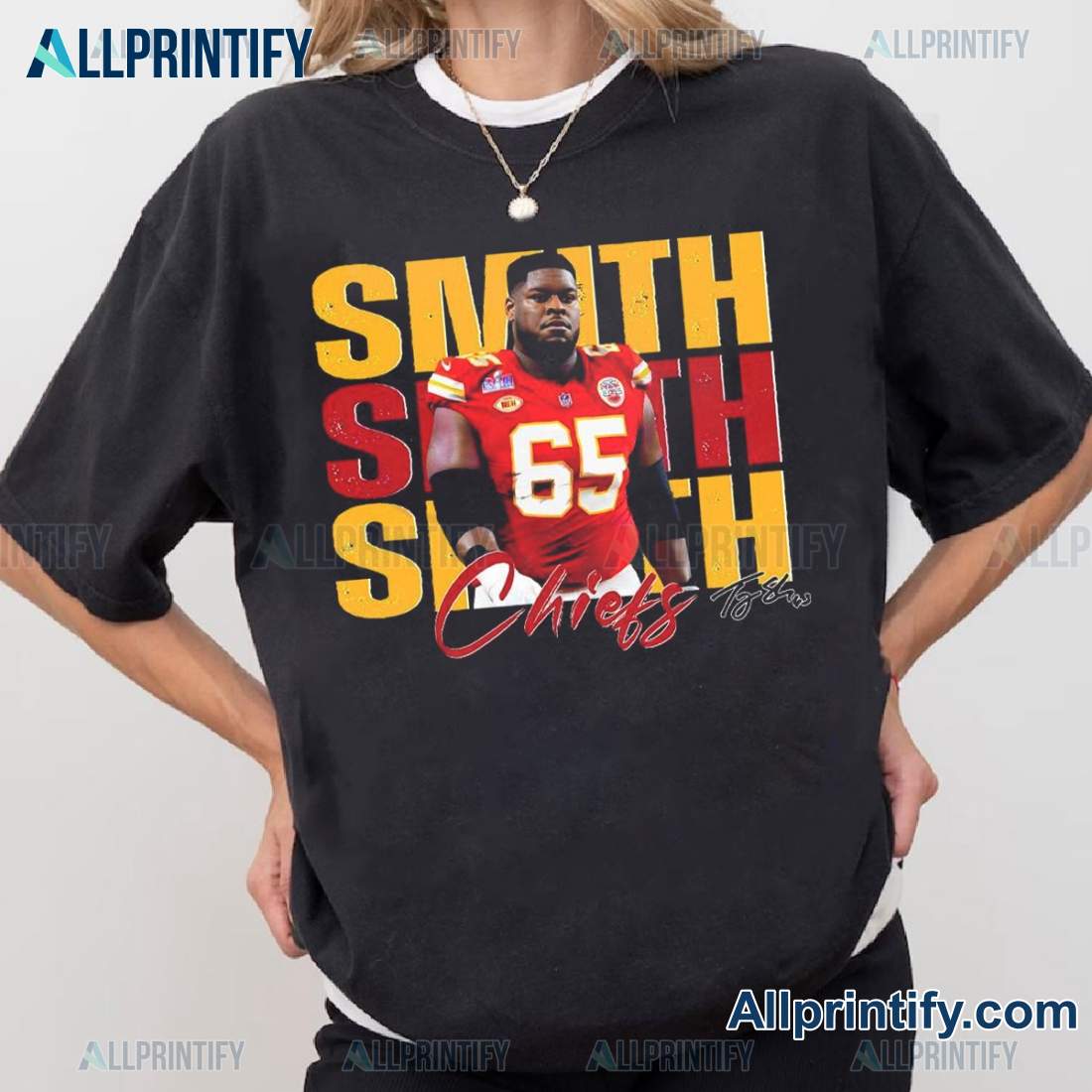 Kansas City Chiefs Trey Smith 65 Super Bowl 2025 Unisex Shirt -a 0tus2z1