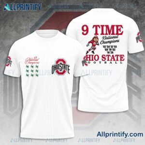 Ohio State Buckeyes 9 Time National Champions T-shirt B50Gu3n