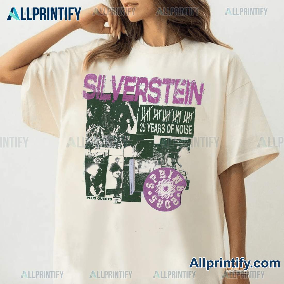 Silverstein 25 Years Of Noise Tour Classic Men Shirt XtM5cer