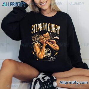 Stephen Curry Night Night Signature T-shirt-a fKJMlpP