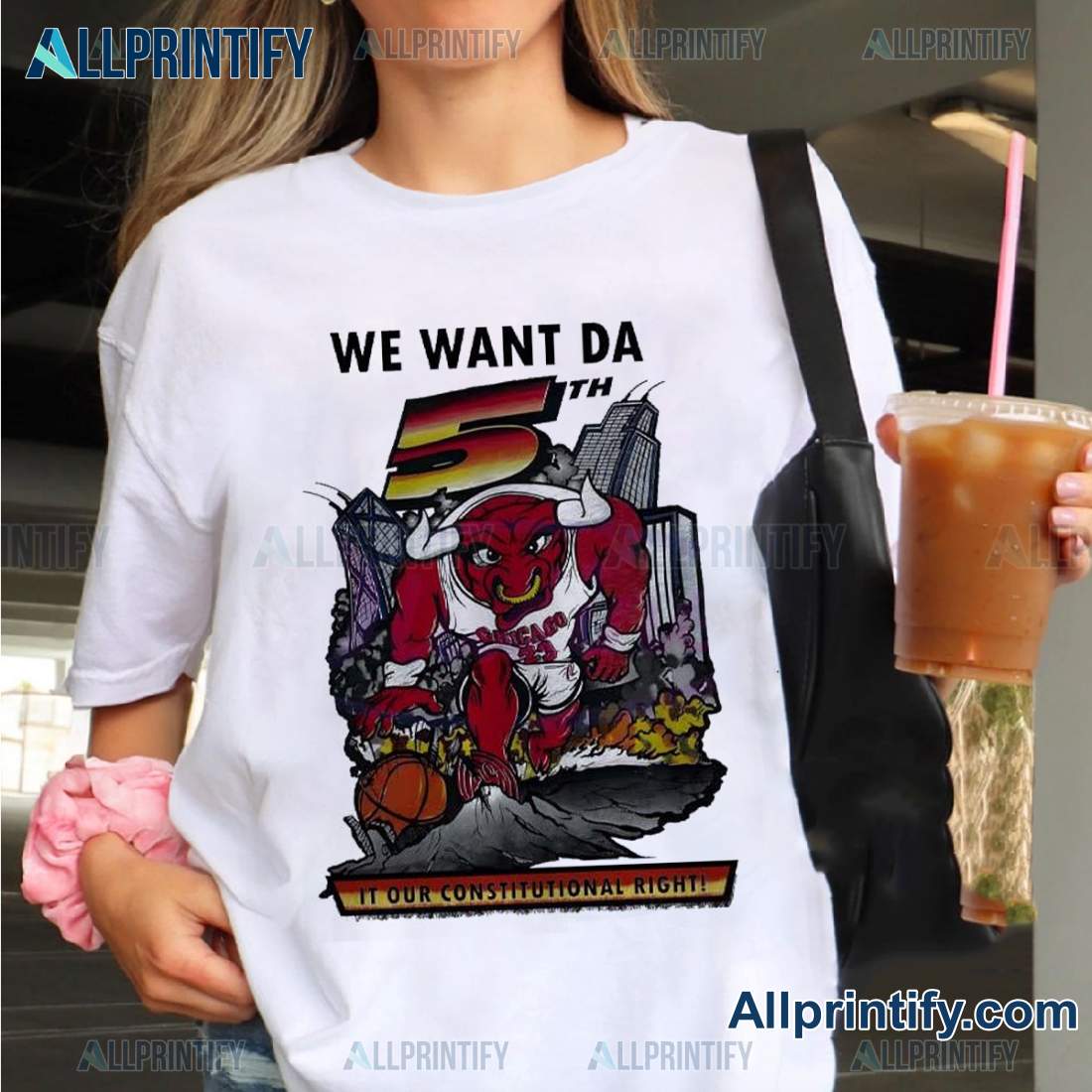 We Want Da 5th Chicago Bulls It Our Constitutional Right T-shirt 0QRtGLU