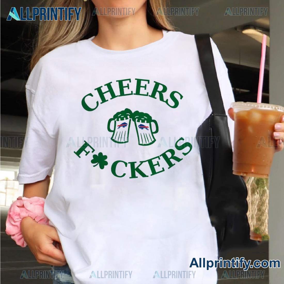 Buffalo Bills 2025 St Patricks Day Cheers Fckers T-shirt kJgs0tz