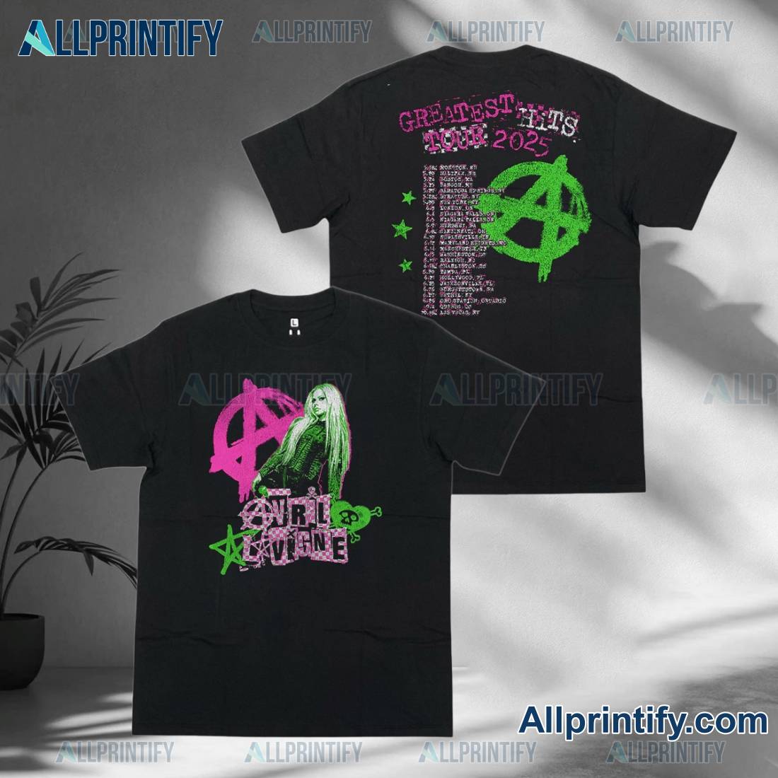 Avril Lavigne Greatest Hits Tour 2025 D2c T-shirt XH8Kber