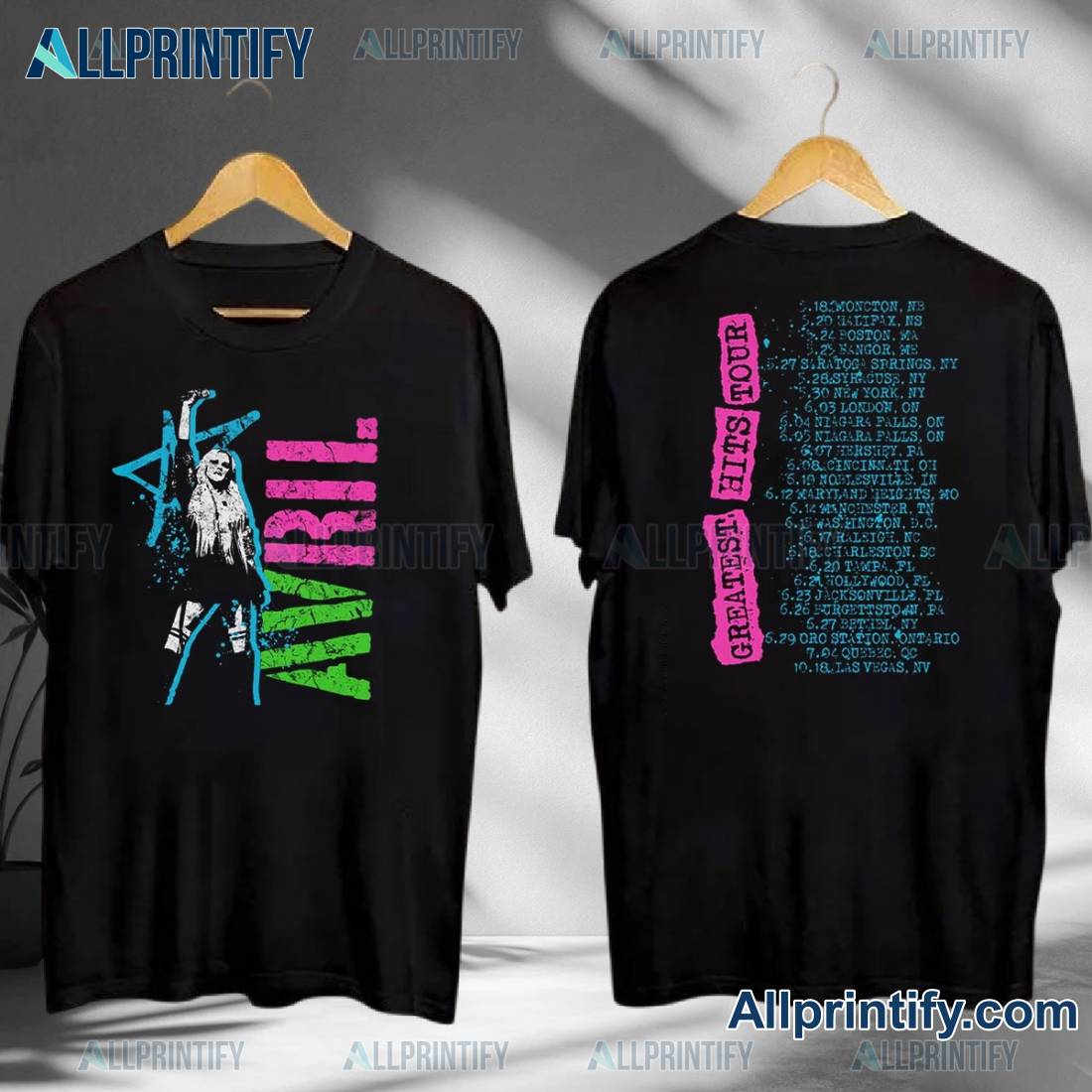 Avril Lavigne Greatest Hits Tour 2025 Date Back T-shirt J62isOu