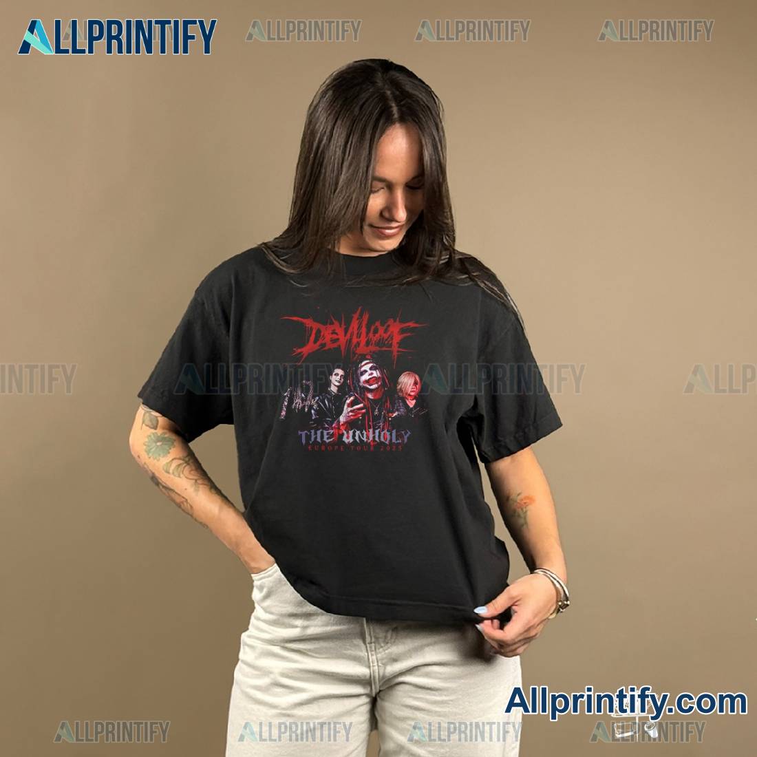 Deviloof Europe Tour 2025 T-shirt-a 8D547hG