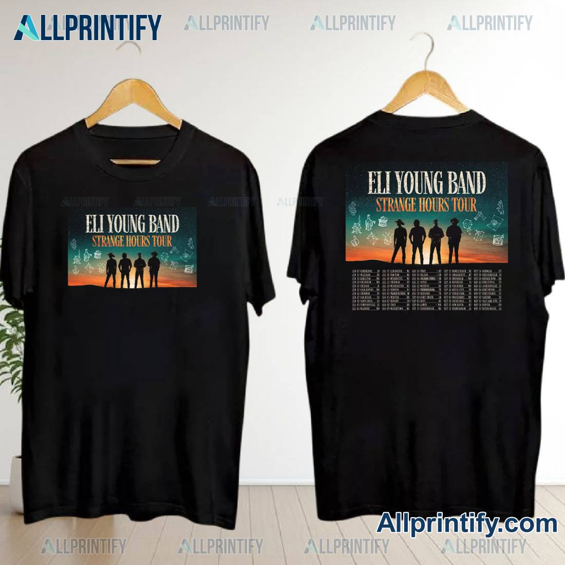 Eli Young Band Strange Hours Tour 2025 T-shirt iWvjMN6
