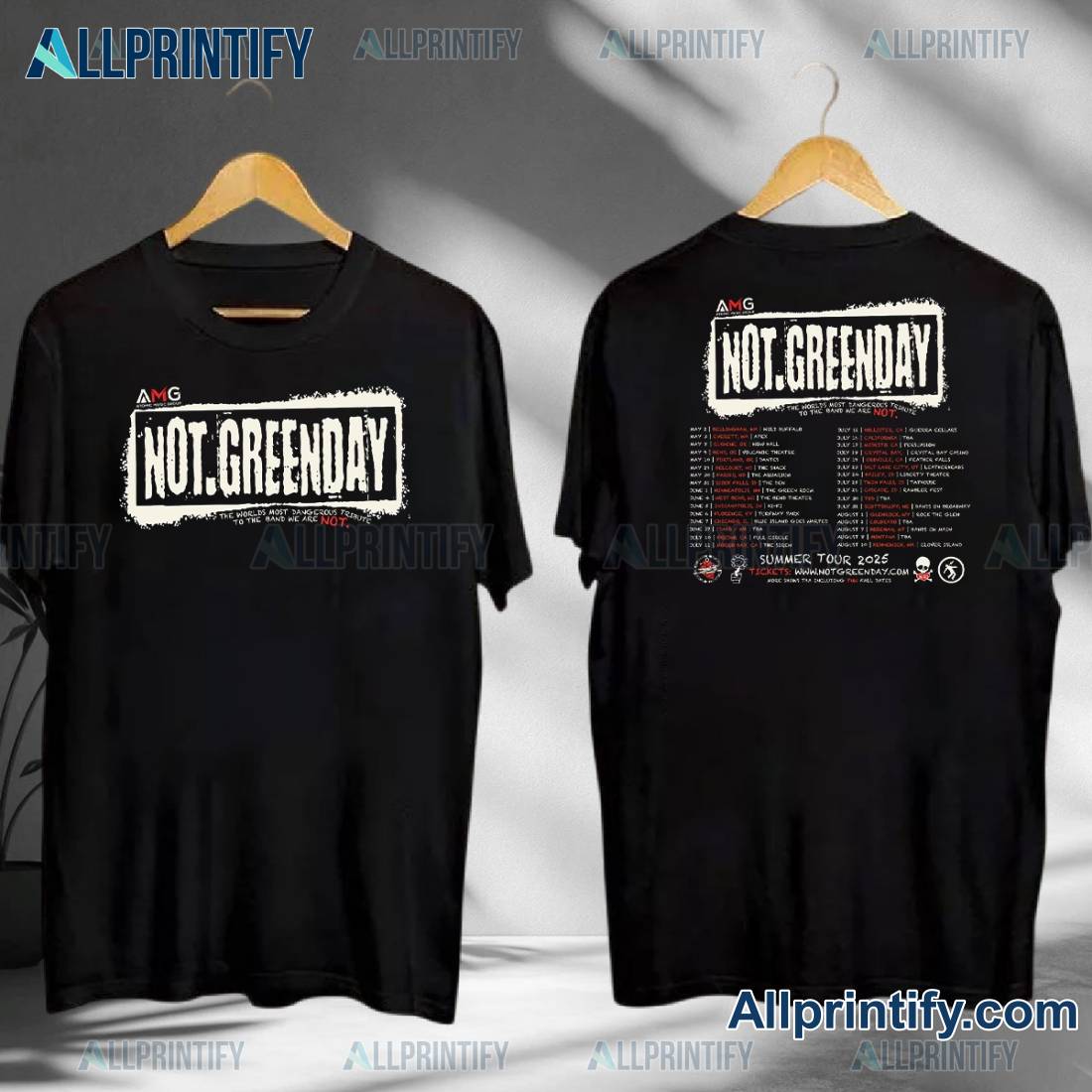 Not Greenday Summer Tour 2025 T-shirt yYkKF3i