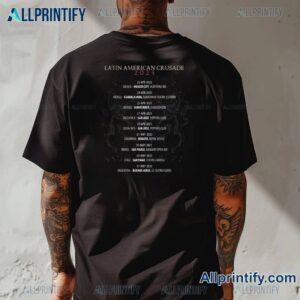 Powerwolf Latin American Crusade 2025 Tour T-shirt-b u40lrd5