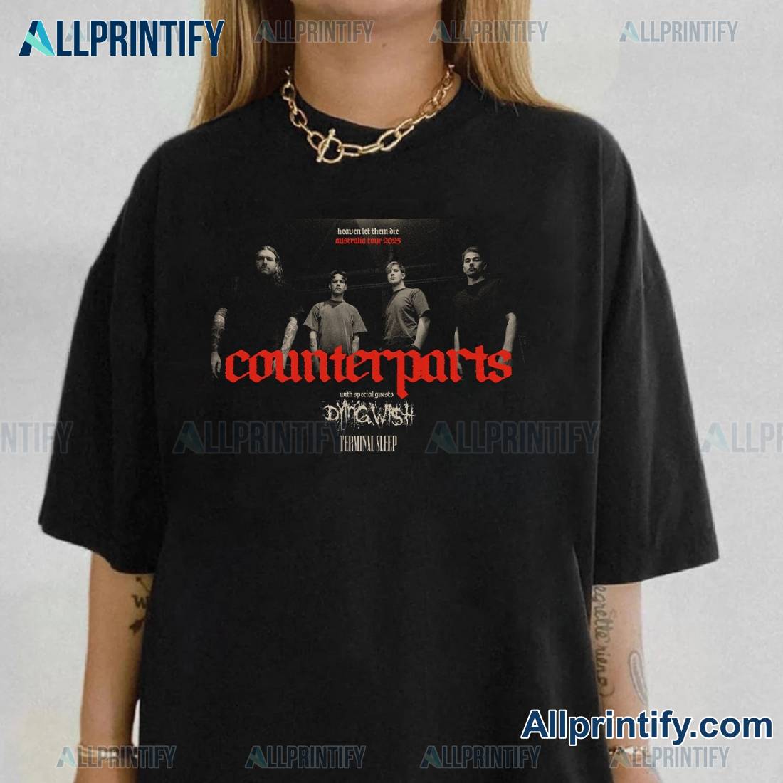 Counterparts Heaven Let Them Die Australia 2025 T-shirt-a BdATWyu