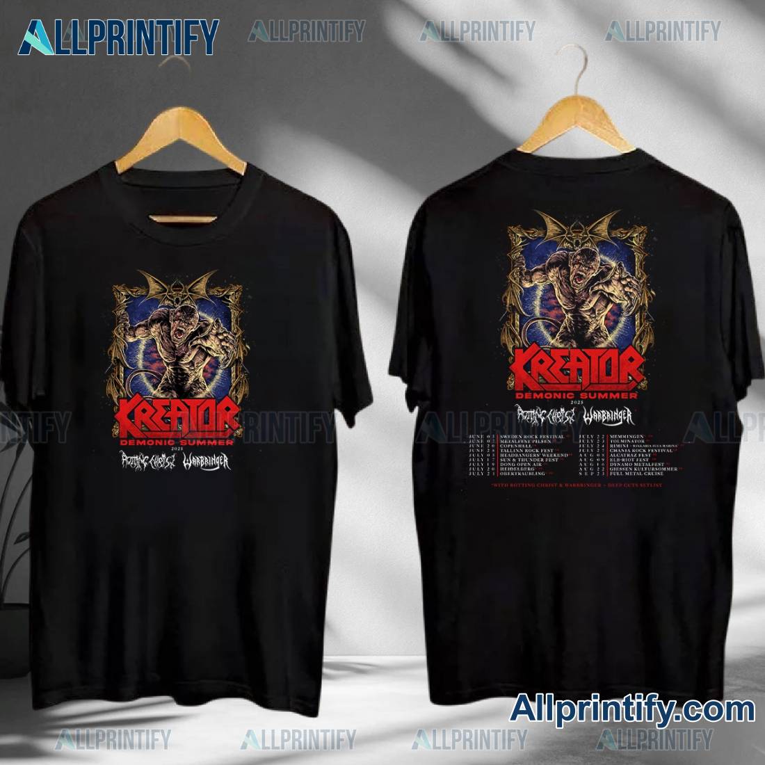 Kreator Demonic Summer 2025 Tour T-shirt uqZnksv