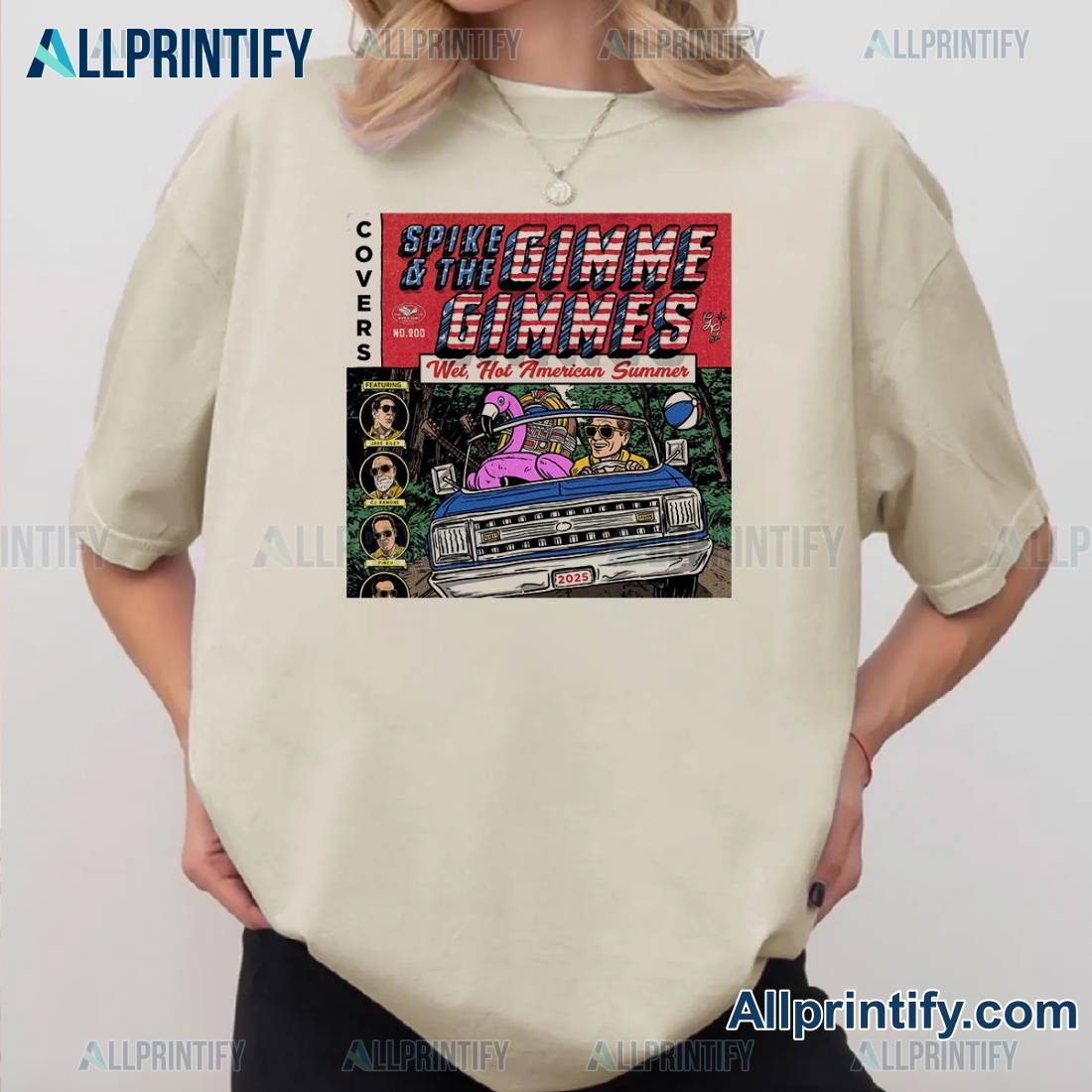 Spike And The Gimme Gimmes Wet, Hot American Summer Tour 2025 T-shirt-a 58ZJlPK
