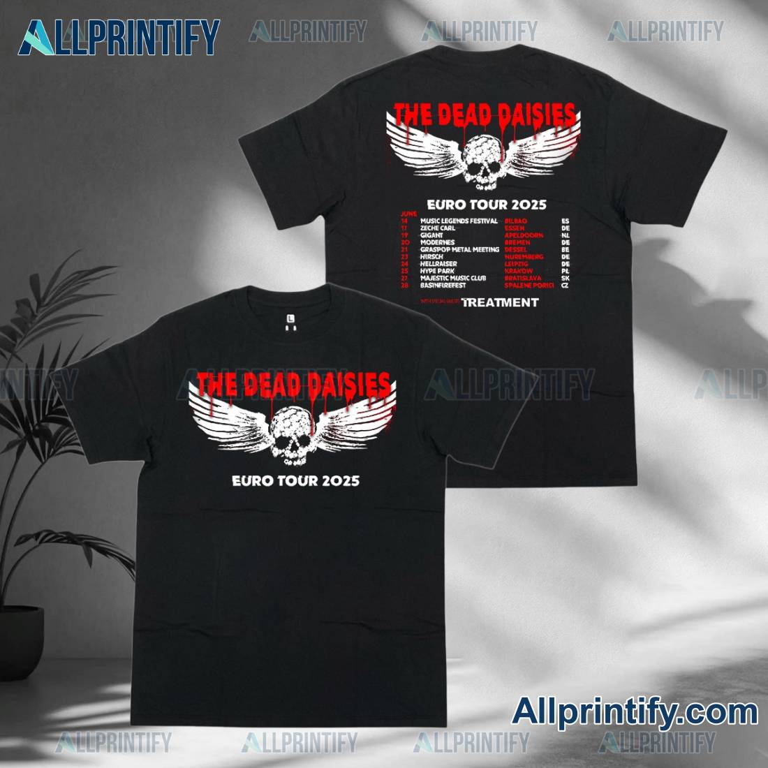 The Dead Daisies Euro Tour 2025 T-shirt R1ILB7q