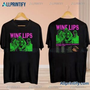 Wine Lips Hungry For A Knuckle Sandwich Uk 2025 Tour T-shirt 15x7EyI