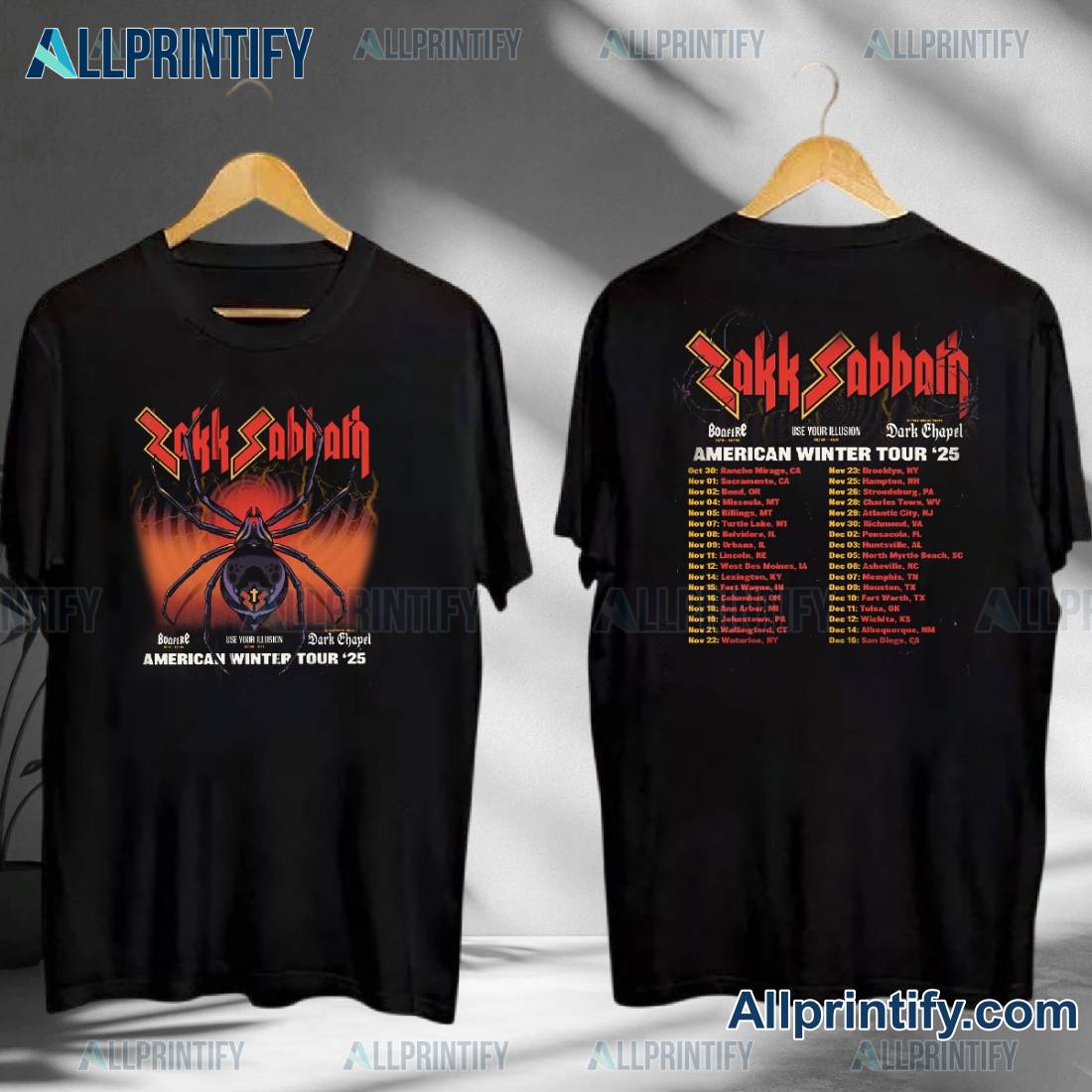 Zakk Sabbath American Winter Tour 2025 T-shirt 8qsRzgc