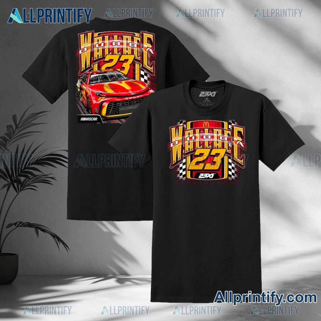 23xi Racing Black Bubba Wallace Mcdonald's Car T-shirt x1S6JOd