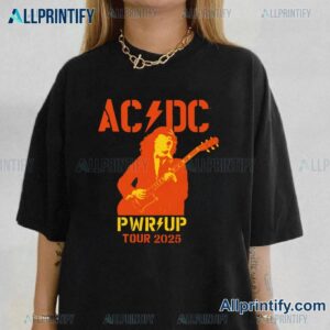 Acdc Are You Ready Pwr Up 2025 Tour Aus Map T-shirt-a p7Zcaey