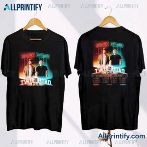 Dustin Lynch And Scotty McCreery Two For The Road Tour T-shirt YcTEidb